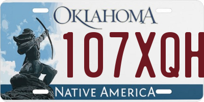 OK license plate 107XQH