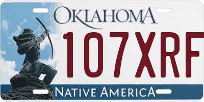 OK license plate 107XRF