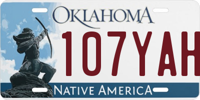 OK license plate 107YAH