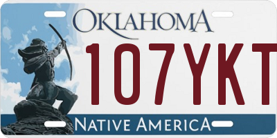 OK license plate 107YKT