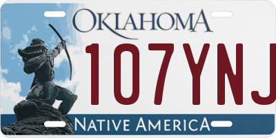 OK license plate 107YNJ