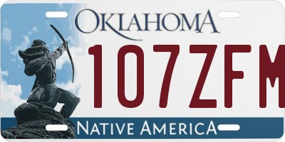 OK license plate 107ZFM