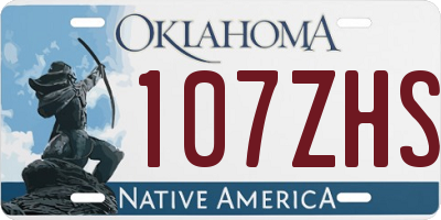 OK license plate 107ZHS