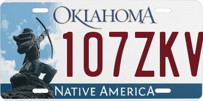 OK license plate 107ZKV
