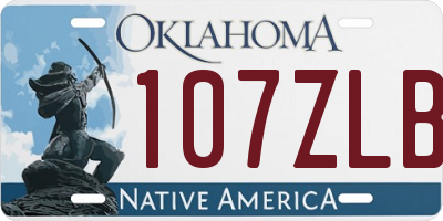 OK license plate 107ZLB