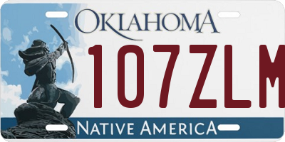 OK license plate 107ZLM
