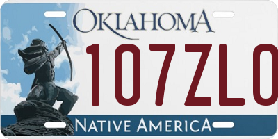 OK license plate 107ZLO