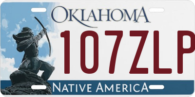 OK license plate 107ZLP