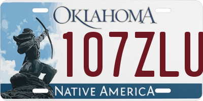 OK license plate 107ZLU