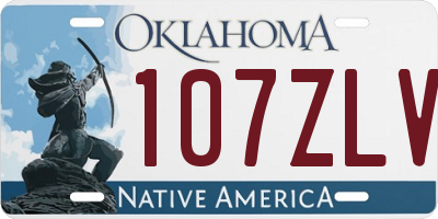 OK license plate 107ZLV