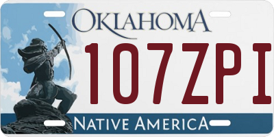 OK license plate 107ZPI