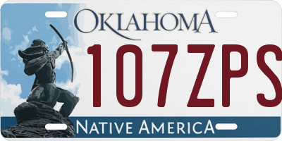OK license plate 107ZPS