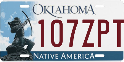 OK license plate 107ZPT