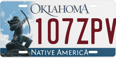 OK license plate 107ZPV