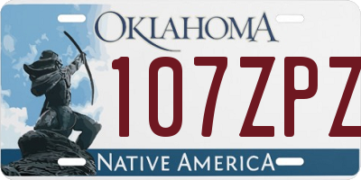 OK license plate 107ZPZ