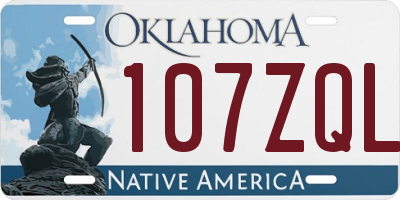 OK license plate 107ZQL