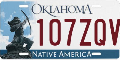 OK license plate 107ZQV