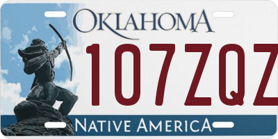 OK license plate 107ZQZ