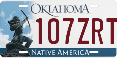 OK license plate 107ZRT