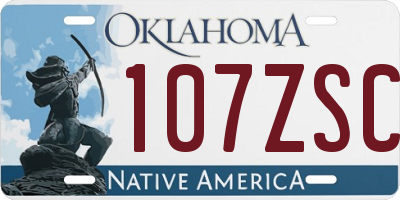 OK license plate 107ZSC