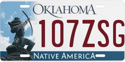 OK license plate 107ZSG