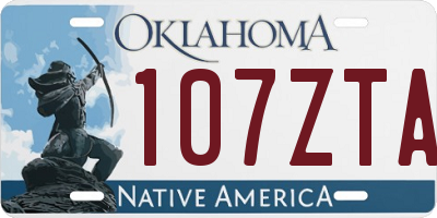 OK license plate 107ZTA