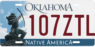 OK license plate 107ZTL