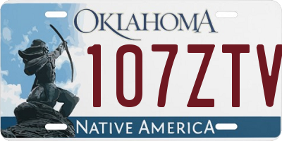 OK license plate 107ZTV