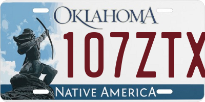 OK license plate 107ZTX