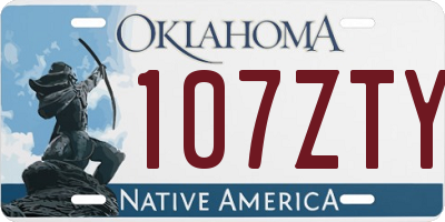 OK license plate 107ZTY