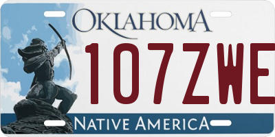 OK license plate 107ZWE