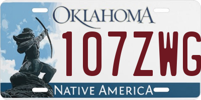 OK license plate 107ZWG