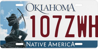 OK license plate 107ZWH