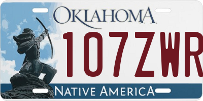 OK license plate 107ZWR