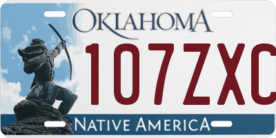 OK license plate 107ZXC