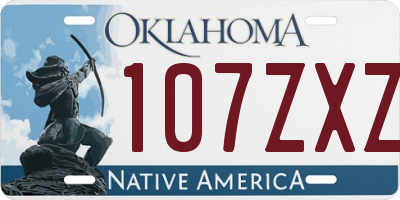 OK license plate 107ZXZ