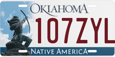 OK license plate 107ZYL