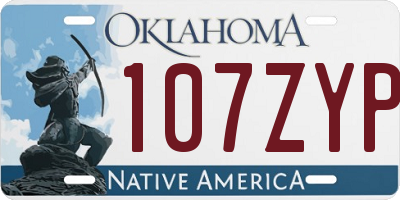 OK license plate 107ZYP