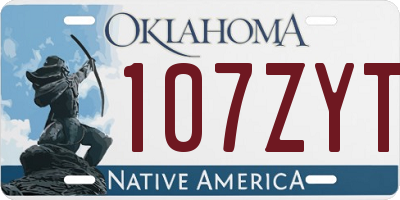 OK license plate 107ZYT