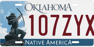 OK license plate 107ZYX