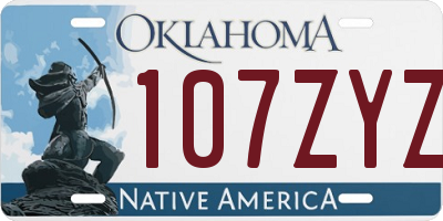 OK license plate 107ZYZ