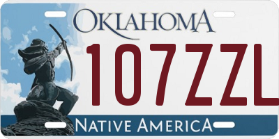 OK license plate 107ZZL