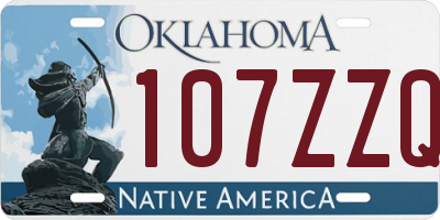 OK license plate 107ZZQ