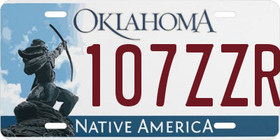 OK license plate 107ZZR