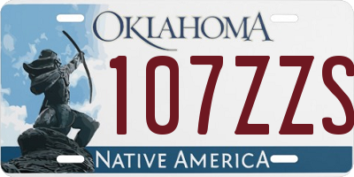 OK license plate 107ZZS