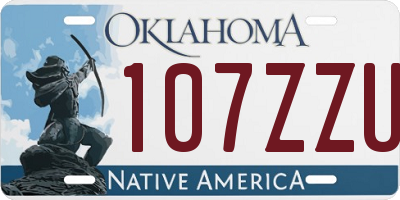 OK license plate 107ZZU