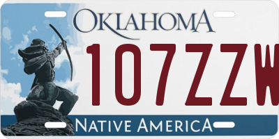 OK license plate 107ZZW