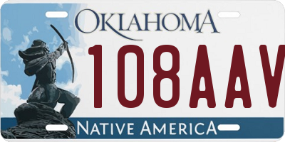 OK license plate 108AAV