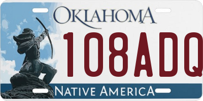 OK license plate 108ADQ