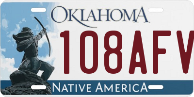 OK license plate 108AFV